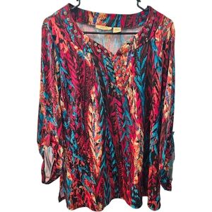 Valerie Stevens Colorful Women's Top Size Small